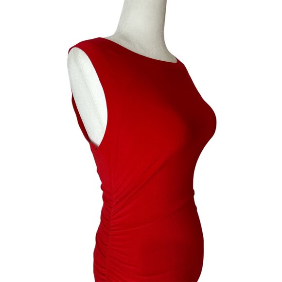 Norma Kamali Sleeveless Pickleball Mini Dress in Tiger Red Small New Womens - Picture 6 of 15